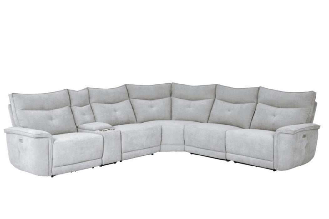 Homelegance Furniture Tesoro 6pc Sectional Living Room Set in Mist Gray image