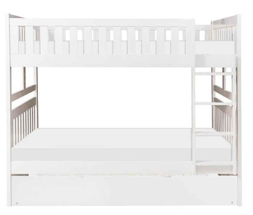 Homelegance Galen Full/Full Bunk Bed w/ Twin Trundle in White B2053FFW-1*R image