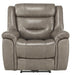 Homelegance Furniture Danio Power Double Reclining Chair with Power Headrests in Brownish Gray 9528BRG-1PWH image