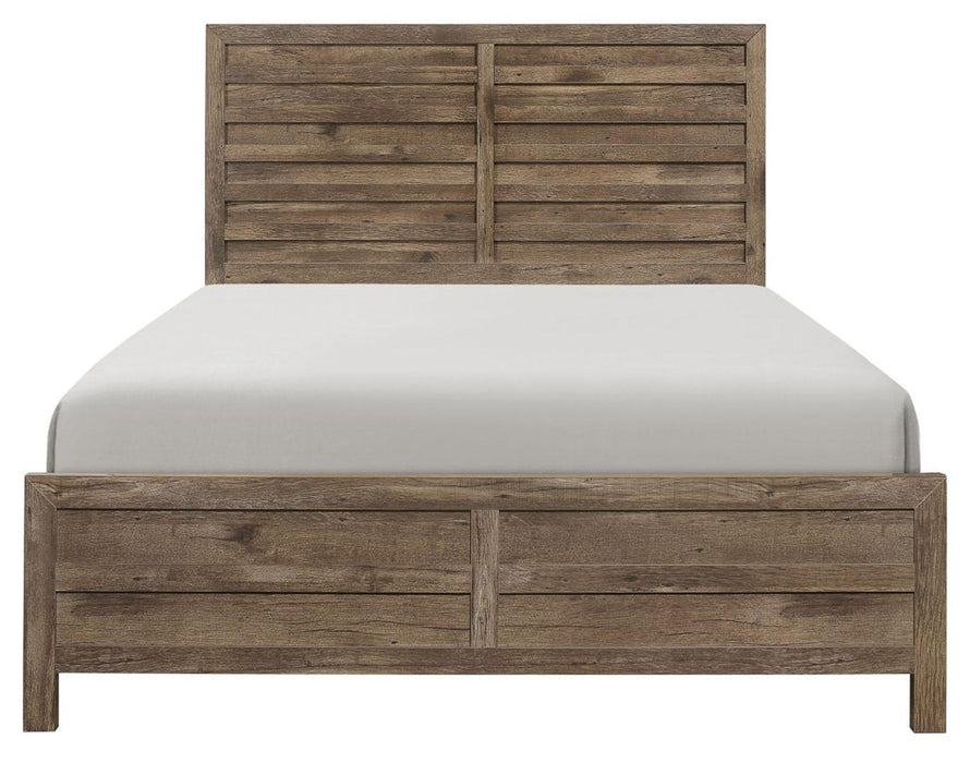 Homelegance Furniture Mandan Full Panel Bed in Weathered Pine 1910F-1* image