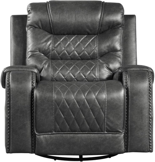 Homelegance Furniture Putnam Swivel Glider Reclining Chair in Gray 9405GY-1 image