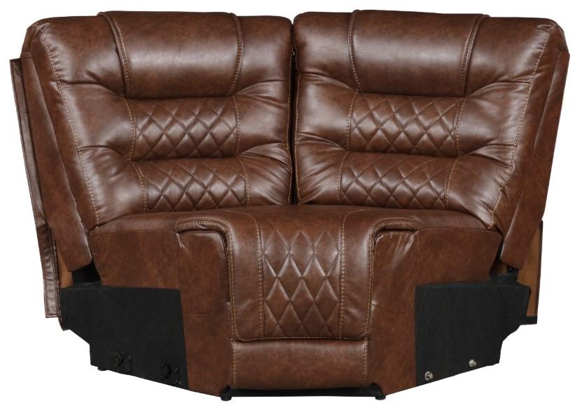 Homelegance Furniture Putnam Corner Seat in Brown 9405BR-CR image