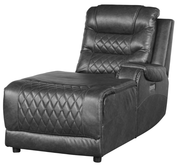 Homelegance Furniture Putnam Power Right Side Reclining Chaise with USB Port in Gray 9405GY-RCPW image