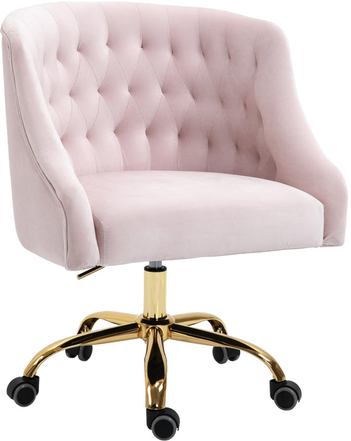 Arden Pink Velvet Office Chair image