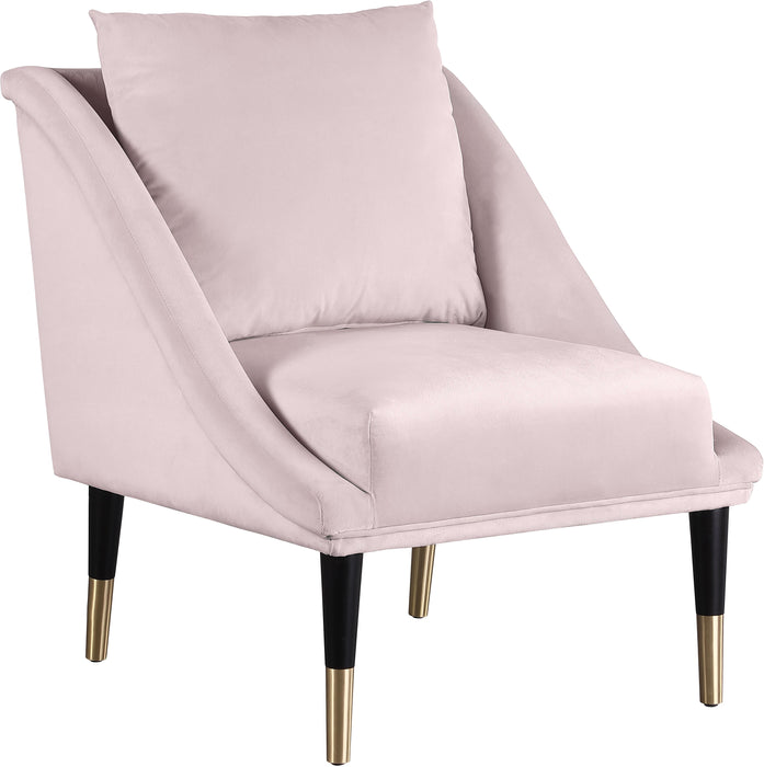 Elegante Pink Velvet Accent Chair image