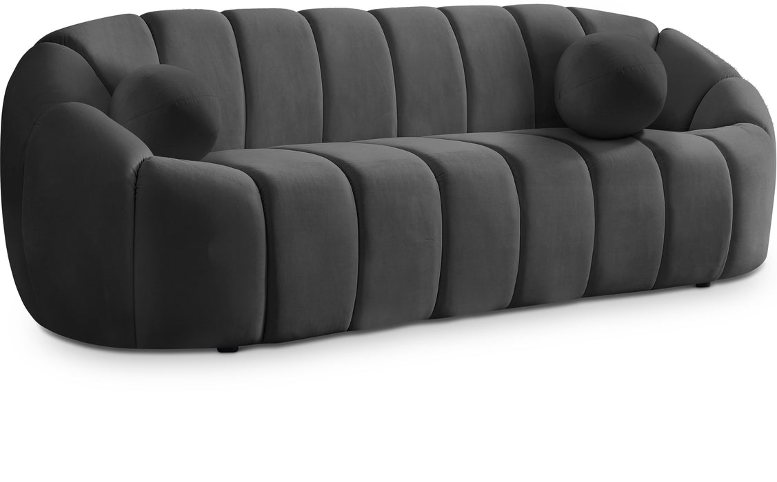 Elijah Grey Velvet Sofa image