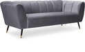 Beaumont Grey Velvet Sofa image