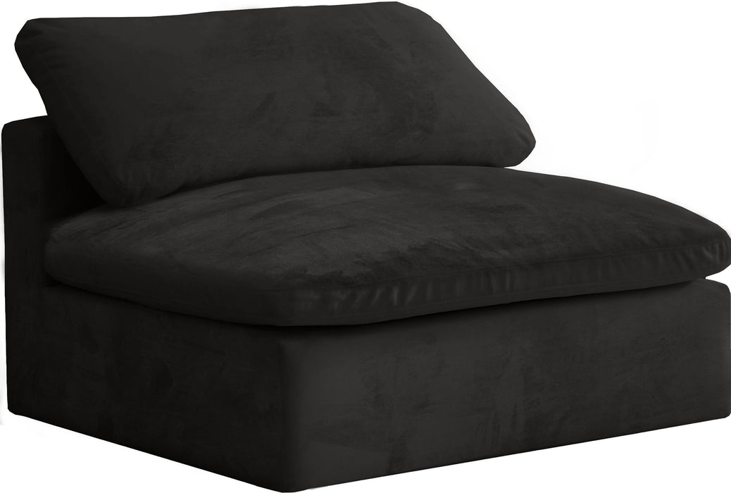 Cozy Black Velvet Chair image