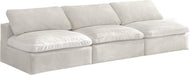 Cozy Cream Velvet Cloud Modular Armless Sofa image
