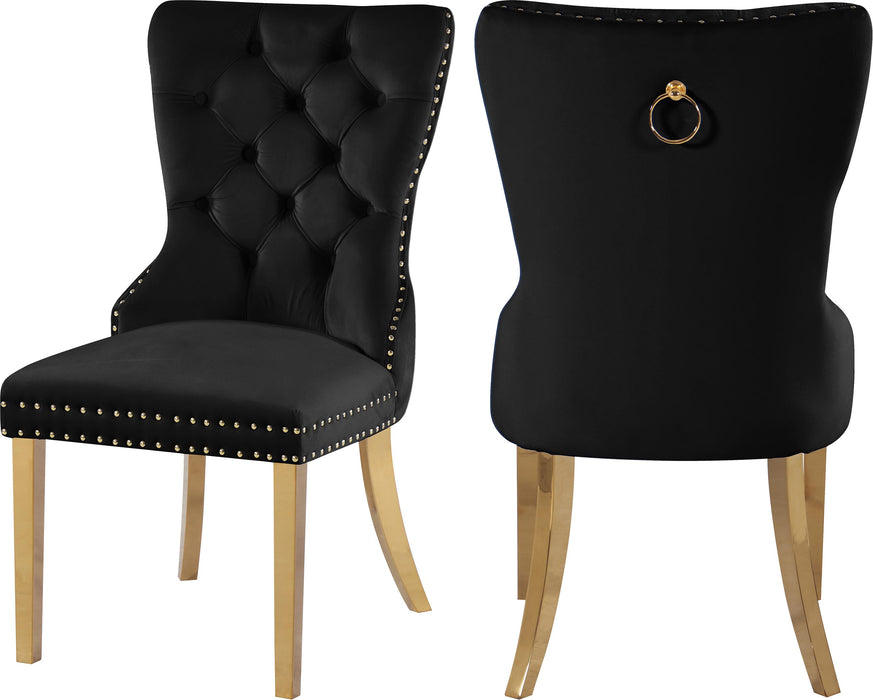 Carmen Black Velvet Dining Chairs (2) image