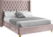 Barolo Pink Velvet Queen Bed image