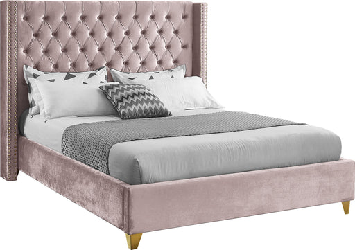 Barolo Pink Velvet King Bed image