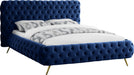 Delano Navy Velvet Queen Bed image