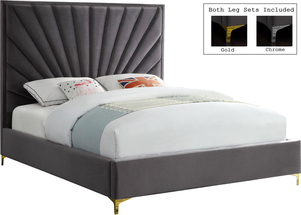 Eclipse Grey Velvet King Bed image