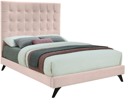 Elly Pink Velvet King Bed image