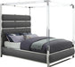 Encore Grey Faux Leather King Bed (4 Boxes) image