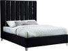 Enzo Black Velvet Full Bed image