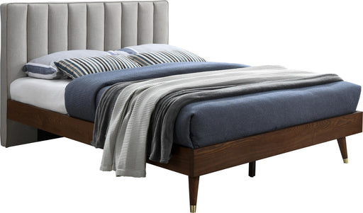 Vance Beige Linen Fabric Queen Bed (3 Boxes) image
