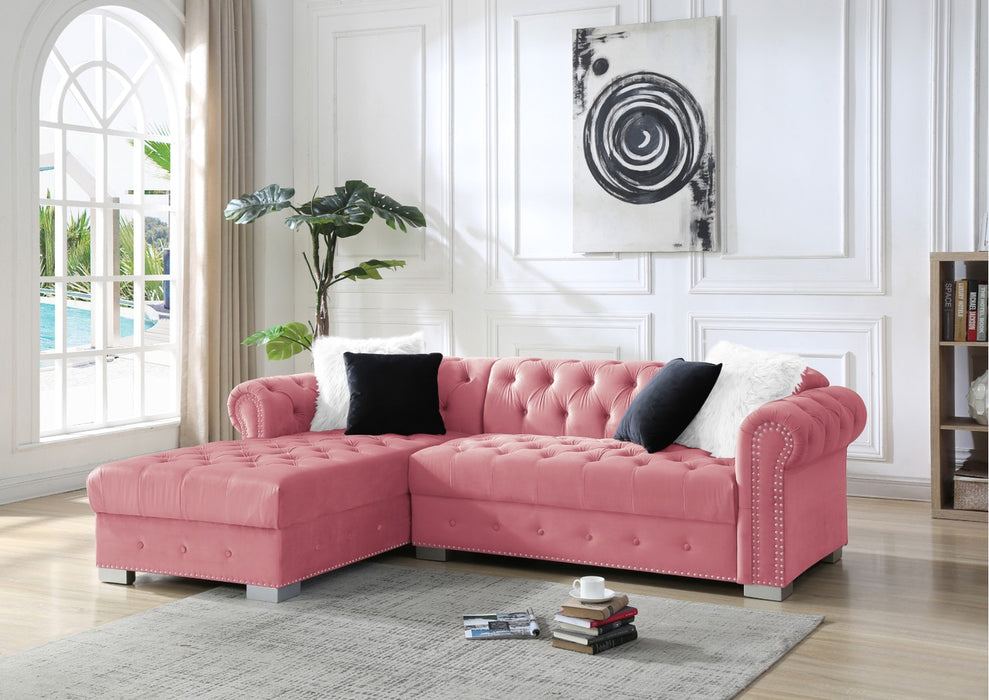 2pc Pink Sectional