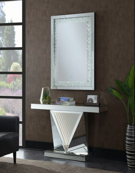 Mirrored LED Console Table